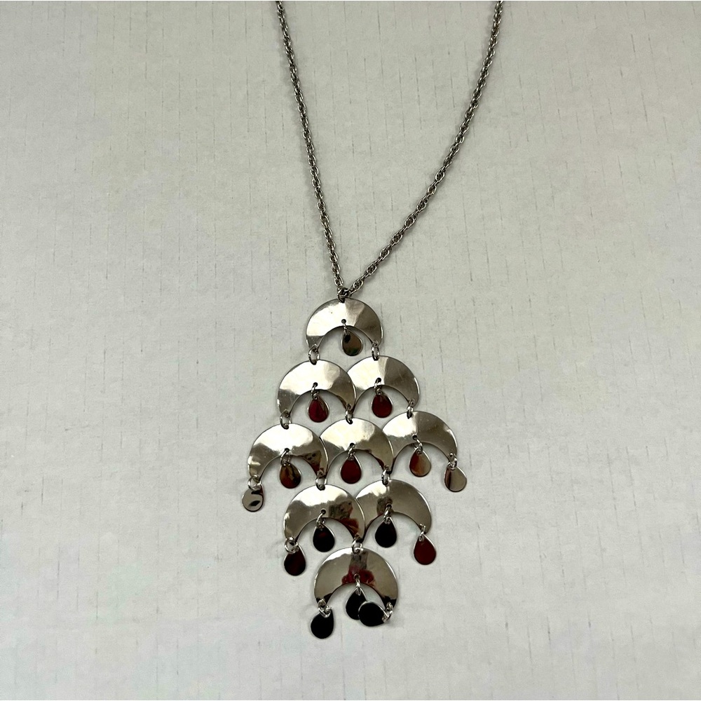 Like new Vintage silver moon cascading necklace